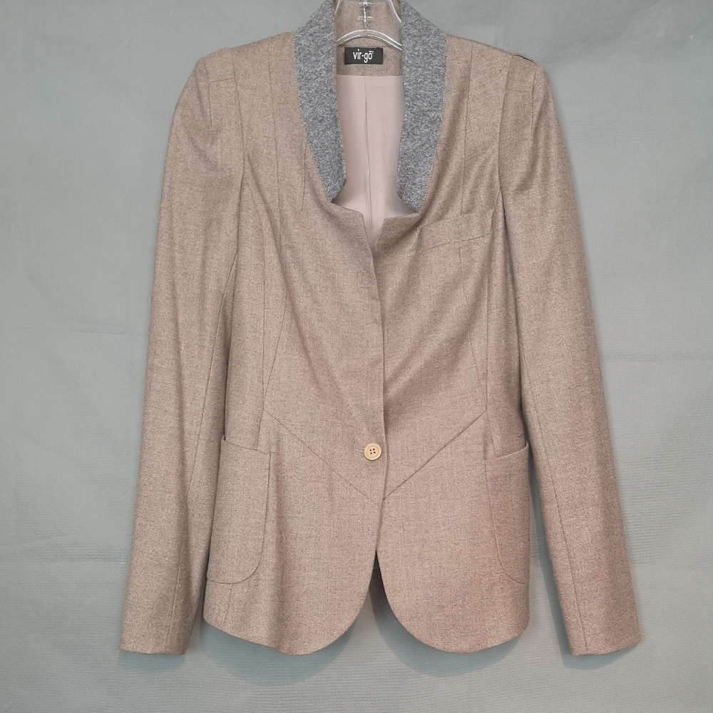 UNIQUE Vintage Italian Tweed 2 Tone Jacket